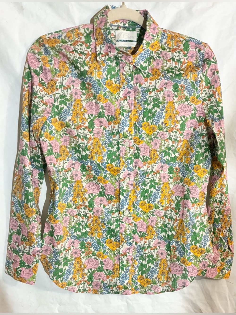 J Crew X Liberty London Ditsy Floral Button Up Shirt Sz 2 Slim Preppy from SP21